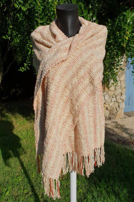 maxi étole blanche création unique originale
